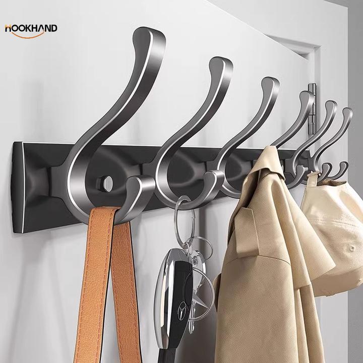 挂衣钩壁挂墙上门后挂衣架免打孔进门玄关粘贴排钩强力承重衣帽钩