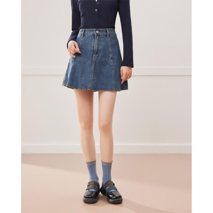【大码定制】IEF/爱依服大码女装2025夏季新款韩版显瘦牛仔摆裙
