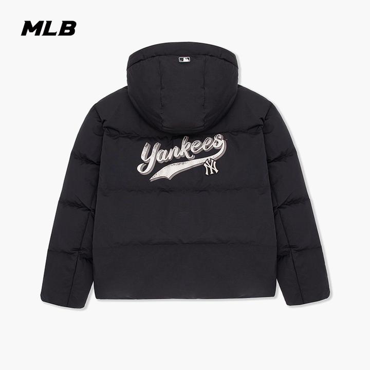 MLB官方男女情侣复古时尚学院风百搭连帽羽绒服25秋冬新款DJV03