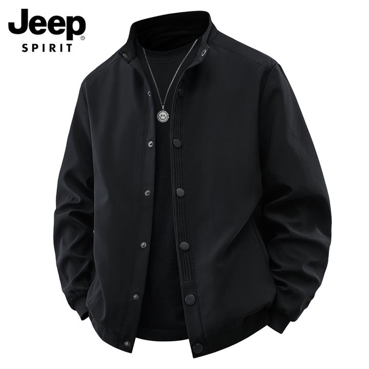 JEEPSPIRIT吉普冬季夹克男潮流宽松外套男士百搭休闲立领上衣男款