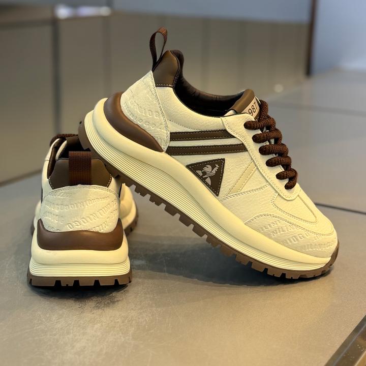 时尚阿甘鞋男2025秋季款皮面厚底增高舒适百搭软底休闲鞋轻便男鞋