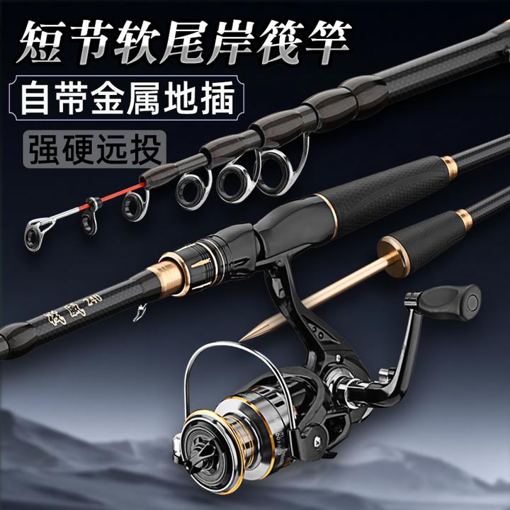 龙武士高碳纤维伸缩软尾小综合岸筏竿小矶竿海钓鱼超轻远投大导环