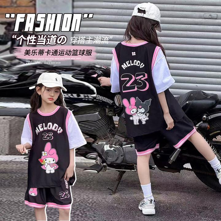 2025新款美乐蒂夏季宝宝童运动篮球服中小大童宝宝速干球服潮款