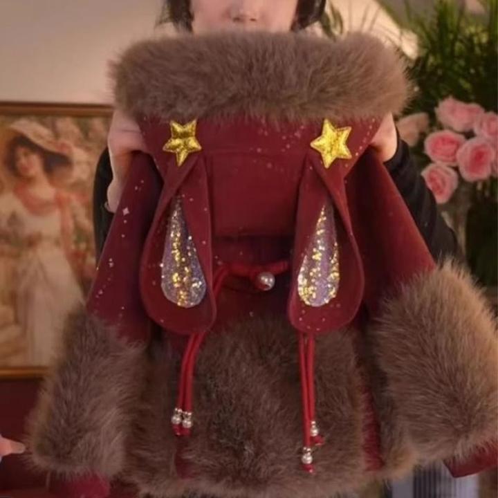 女童皮草2024仿皮新款秋冬加厚保暖加绒冬装洋气儿童毛毛外套年服