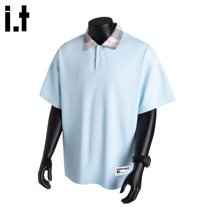 i.t:CHOCOOLATE男士简约短袖polo衫2025年夏季薄款休闲打底衫t恤