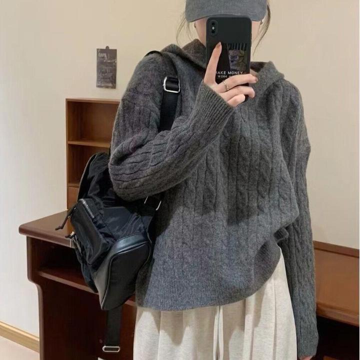 3608气质百搭毛衣针织开衫女新款外搭洋气小个子上衣针织纯色显瘦