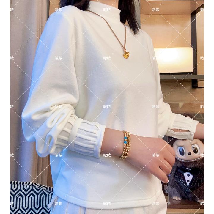 NONG-【南瓜袖双面绒】2025冬季新款南瓜袖双面绒立领上衣0692738