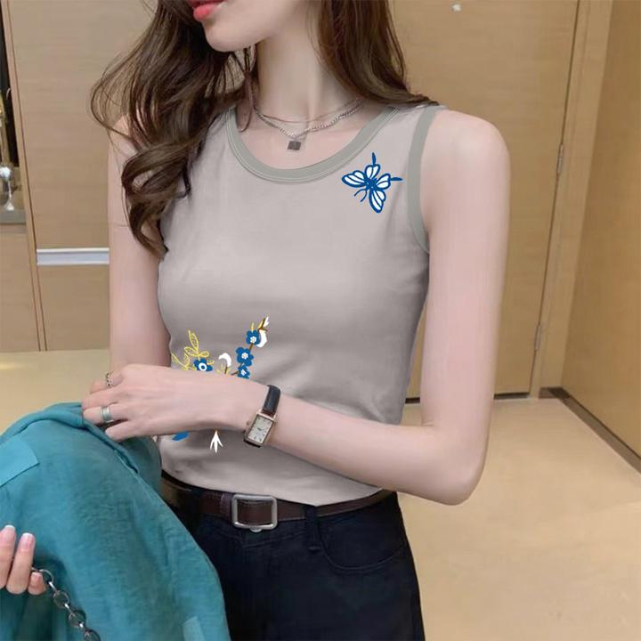 纯棉背心女内搭打底外穿韩版潮流修身显瘦百搭修身黑白色无袖背心