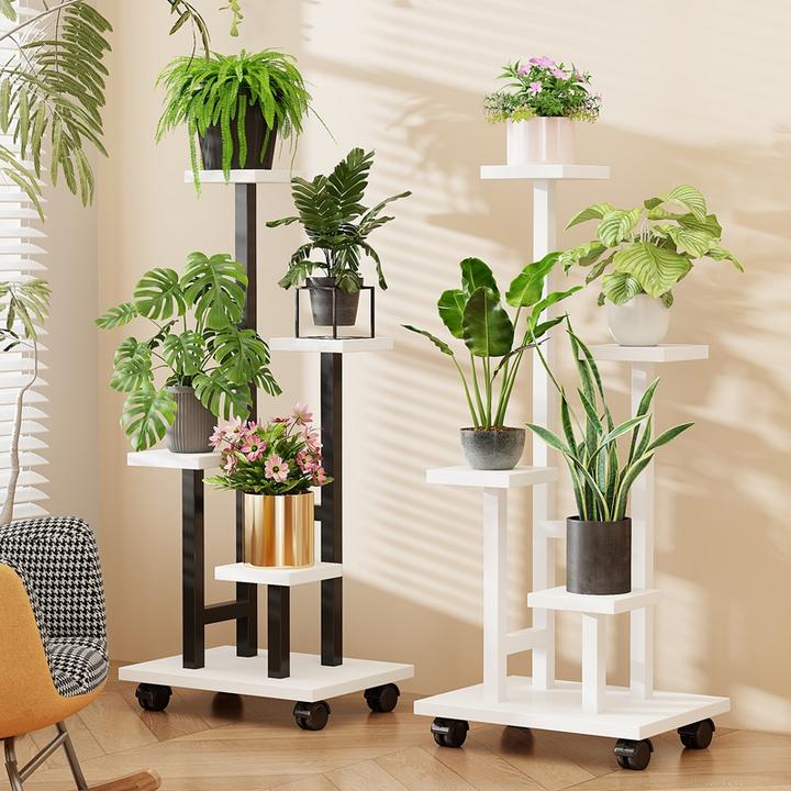 多层落地式可移动阳台客厅家用铁艺花架子绿萝置物架