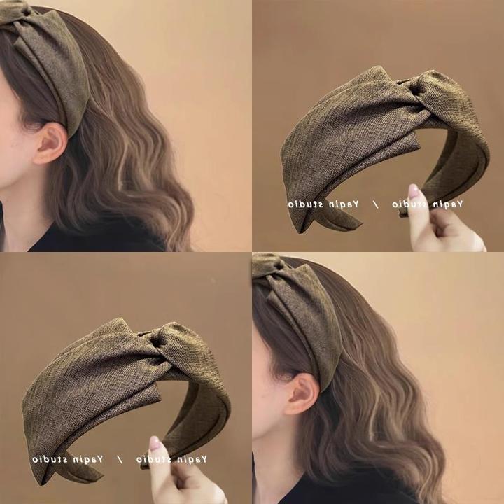 复古新款宽边发箍针织高颅顶百搭头箍女洗脸感发带头饰发饰女