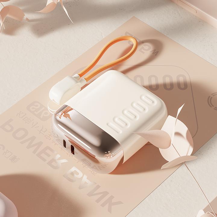 幻响S16小方宝超级快充移动电源大容量便携自带双线安卓苹果双充