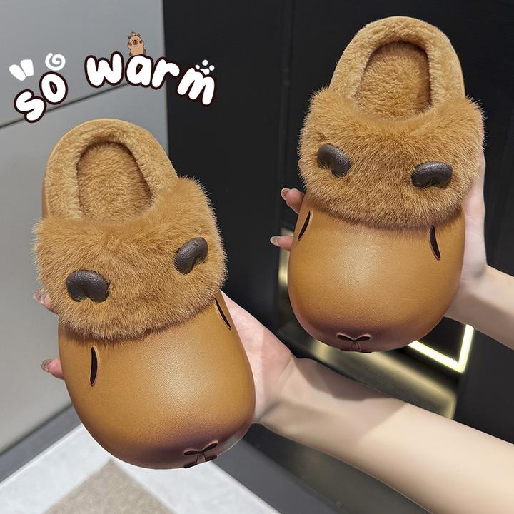 十一步秋冬季新款儿童棉拖鞋男童EVA防水耐脏中大童居家保暖拖鞋