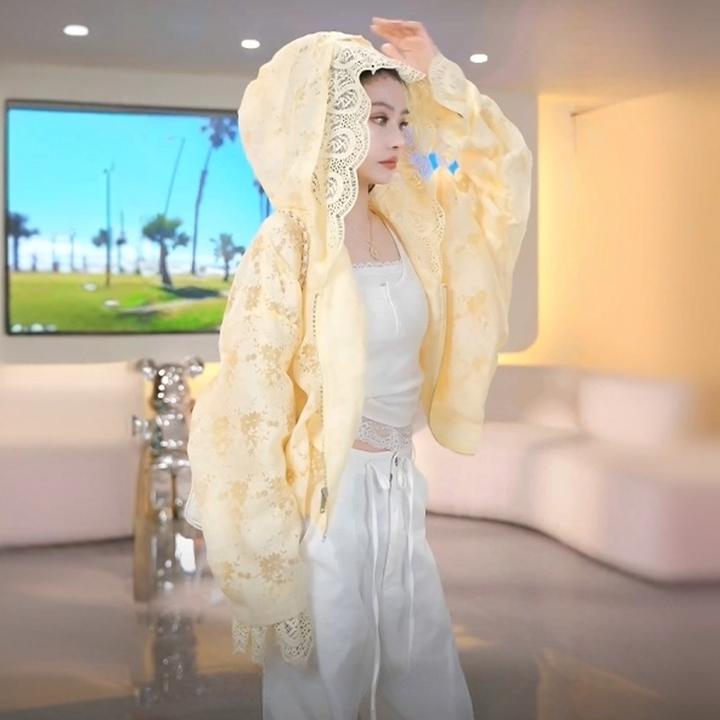 新款防晒衣外套女薄款2025夏季新款设计感蕾丝秋季薄外套女款户外