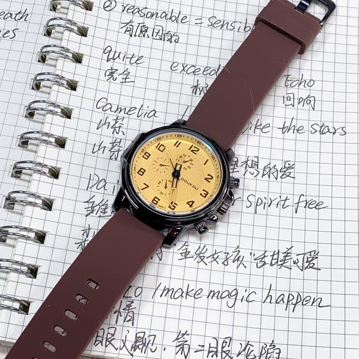 考试专用手表简约高颜值学生手表男女初高中生静音夜光防水石英表