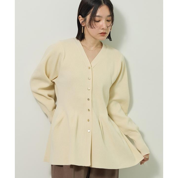 【MonTendre】G 秋季新款 千金轻奢感收腰显瘦荷叶边下摆针织开衫女