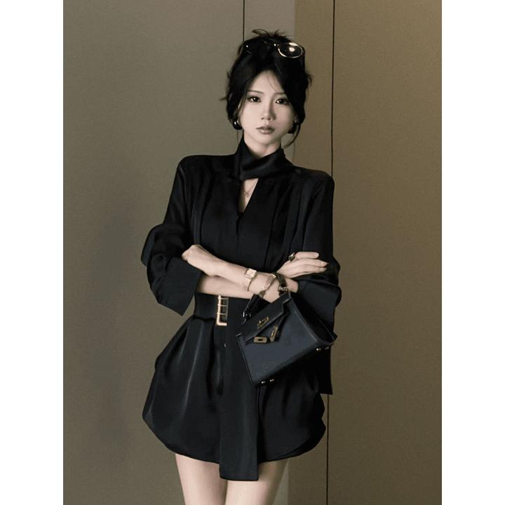 【夏末轻语】2024新款显瘦套装网红轻奢时尚收腰设计师气质套装