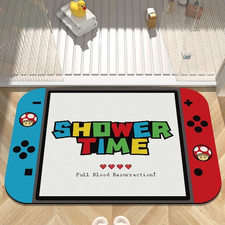 浴室卡通地垫硅藻泥洗手间卫生间厕所软垫家用门口防滑吸水脚垫子