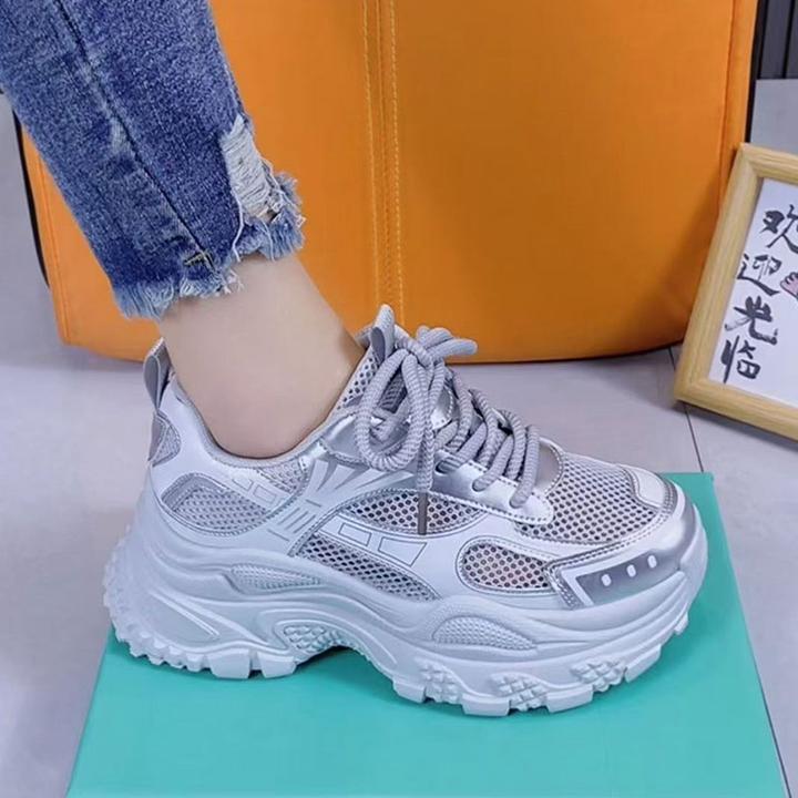 老爹鞋女款2025新款夏秋季网红鞋子超火炸街百搭休闲显脚小运动鞋