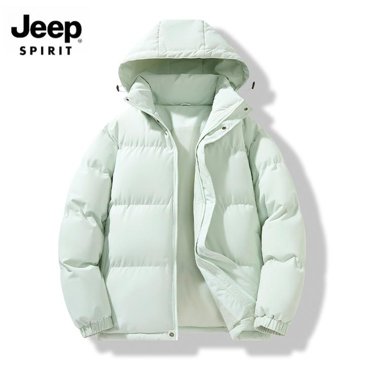 JEEP棉服男女2026新款简约加厚连帽棉袄秋冬季情侣防风保暖面包服
