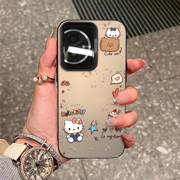 咖啡kt猫适用荣耀400手机壳300新款防摔200磨砂100彩银外壳保护套