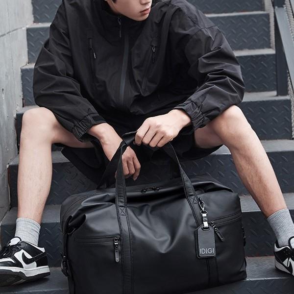 男士出差旅行包休闲商务简约多功能单肩斜挎包大容量健身包防水