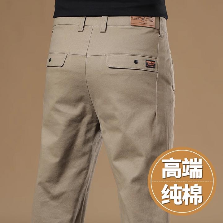 香港高端商务休闲裤男2025秋季款潮流百搭直筒裤男士宽松弹力长裤