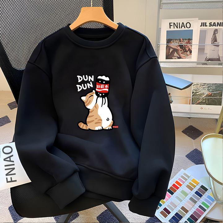 卫衣男款爆款2025新款痞帅美式慵懒风男装女春秋款冬天圆领衣服