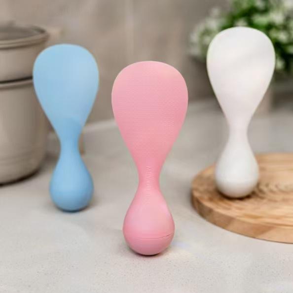 不倒翁防粘米饭勺家用新款易清洗打饭勺子厨房可立式不伤锅盛饭勺