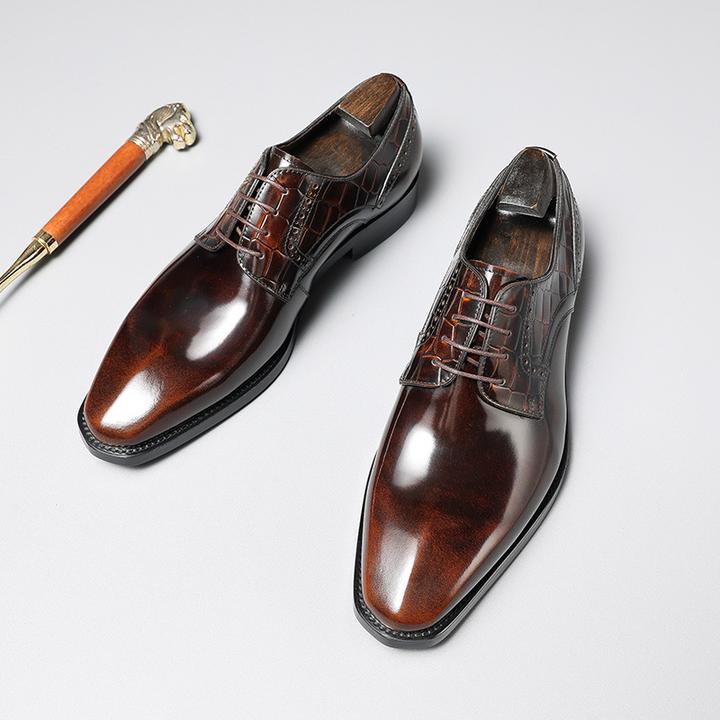 纪诗哲秋季新款尖头皮鞋男英伦男士商务正装婚鞋高档男鞋透气单鞋