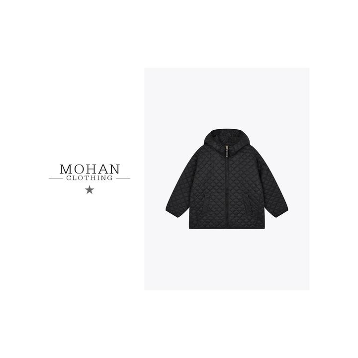 冬季新品90大朵白鸭绒羽绒服百搭连帽外套PHJ25215