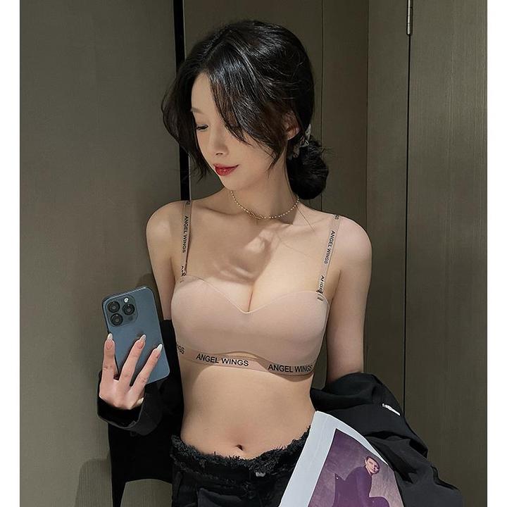 维多利亚无痕内衣女聚拢小胸显大夏季薄款透气无钢圈舒适上托防下