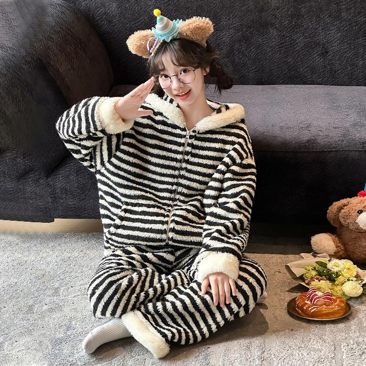 女童毛毛衣套装2025休闲大童加厚保暖云朵绒家居服外穿高品质套装