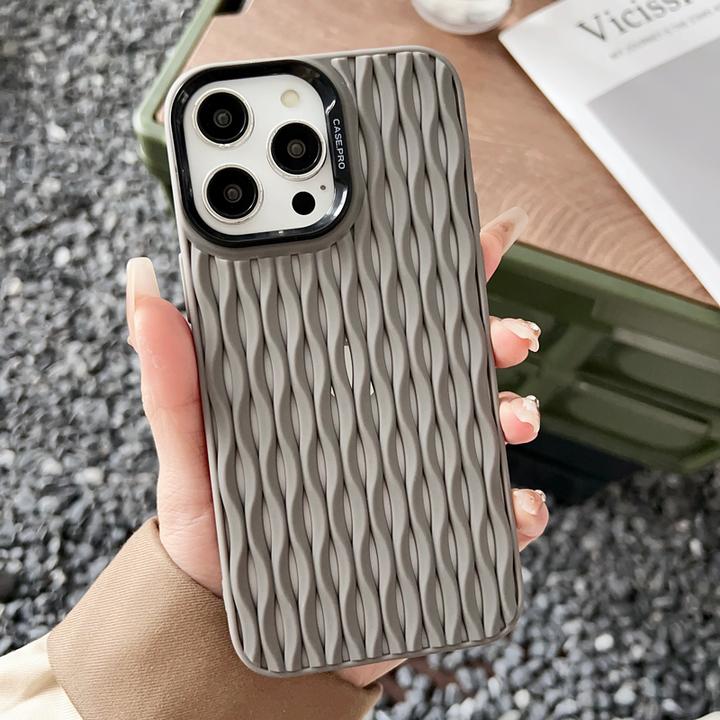 栏栅纹散热iPhone16手机壳新款适用苹果12/13/14/15promax防摔套