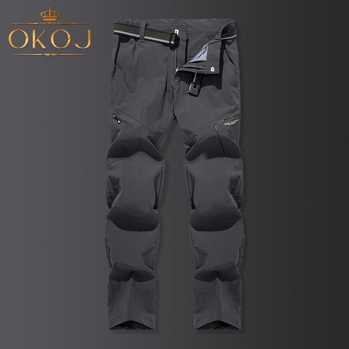 OKOJ速干裤长裤男女款多口袋工装裤大码弹力秋季新款户外登山裤子
