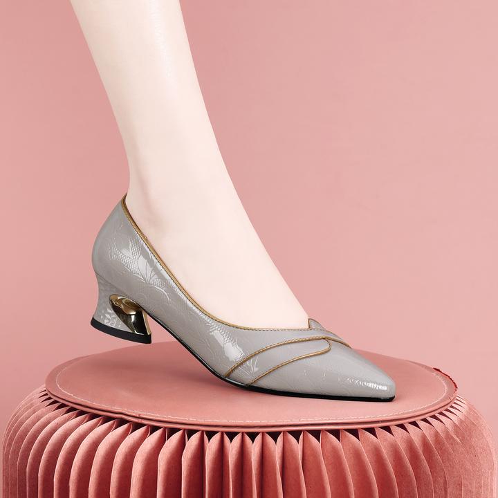 梵芮诗2025新款浅口夏季纯色百搭优雅潮流气质女士单鞋-J2040