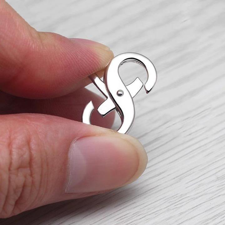 DIY配件卡扣简约配件双开8字双头卡扣项链扣头手链扣子接头连接扣