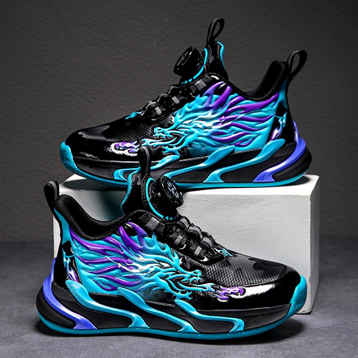 科比联名男童鞋2025新款春季儿童跑步运动鞋中大童皮面篮球鞋男孩