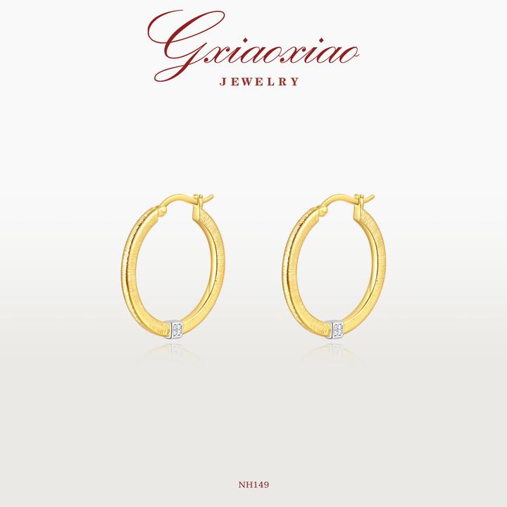 G XIAOXIAO 时尚轻奢气质高级百搭拉丝圈圈耳环 NH149新年礼物
