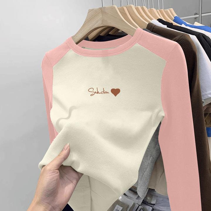 儿童2025新款秋冬季双面德绒打底衫中大童洋气印花撞色T恤潮