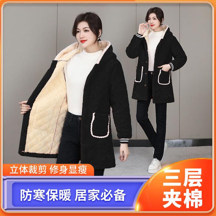 罩衣围裙外穿加厚防寒加绒三层女款四川省服洋气工作服防风显瘦