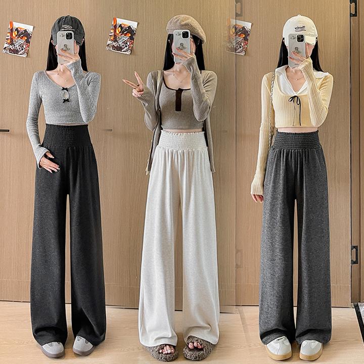 孕妇裤2025秋款外穿阔腿裤不勒肚子休闲裤高腰无痕直筒裤孕妇装