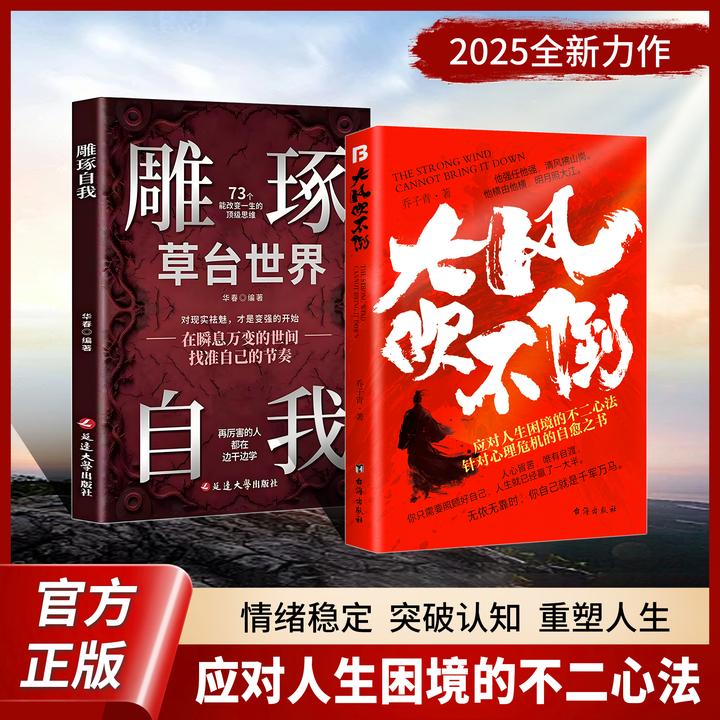 【正版旗舰】大风吹不倒+雕琢自我（2025全新力作心理危机自愈奇书）