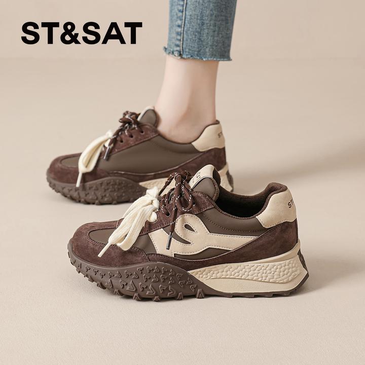 星期六爆款复古德训鞋女2025新款冬季保暖休闲鞋轻便加绒阿甘女鞋