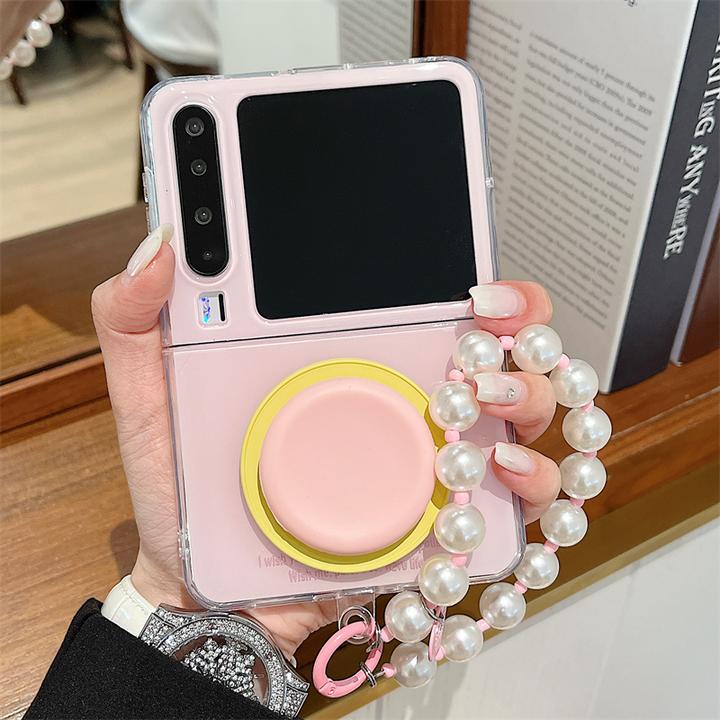 适用华为Pura x手机壳纯色撞色支架pocket2折叠屏小米荣耀保护套