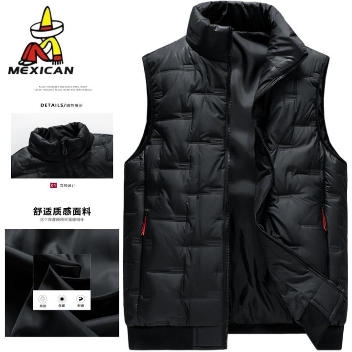 稻草人秋冬季时尚新款男士立领马甲坎肩加厚保暖休闲运动舒适外套