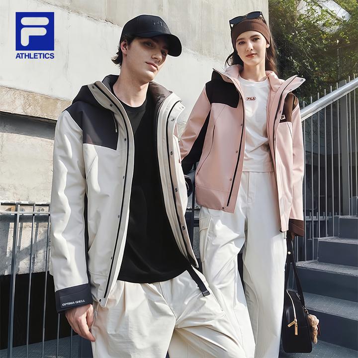 FILA 斐乐官方男女款呼吸壳冲锋衣两件套25冬新款户外三合一外套