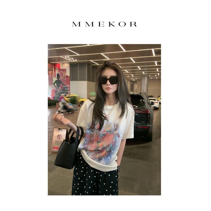 MMEKOR“绘本短袖” 2025新款活力常青藤百搭休闲T恤 89889