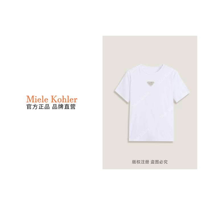 新款莱赛尔面料简约休闲风圆领短袖MKKQ86860【澳门小源同款】