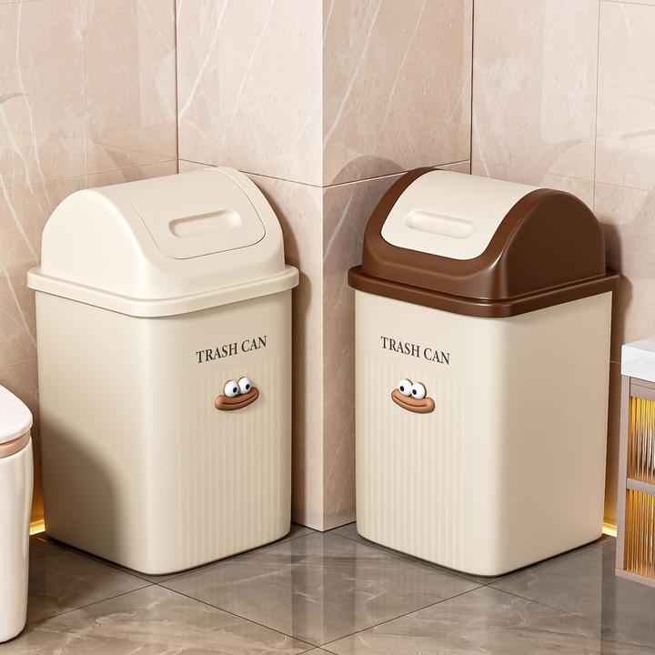 家用翻盖垃圾桶带盖家用大容量客厅厨房卧室厚实垃圾桶家用卫生间