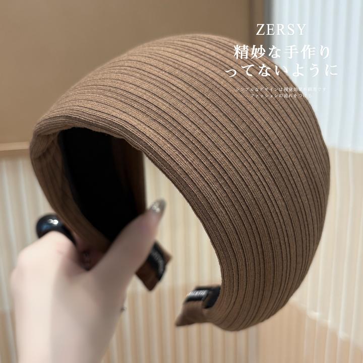 新款高颅顶宽边发箍女高级感洋气时尚发卡日常外戴遮白发洗脸头箍